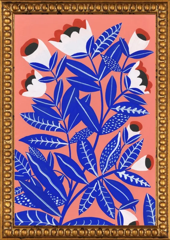 Blue Plant by Agathe Singer for Artfully Walls