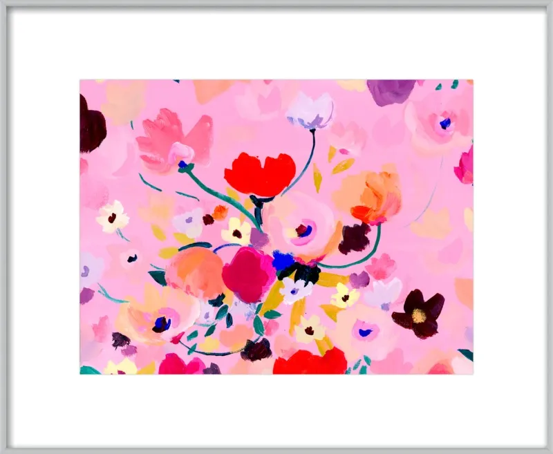 Pink Posey by KT Smail for Artfully Walls