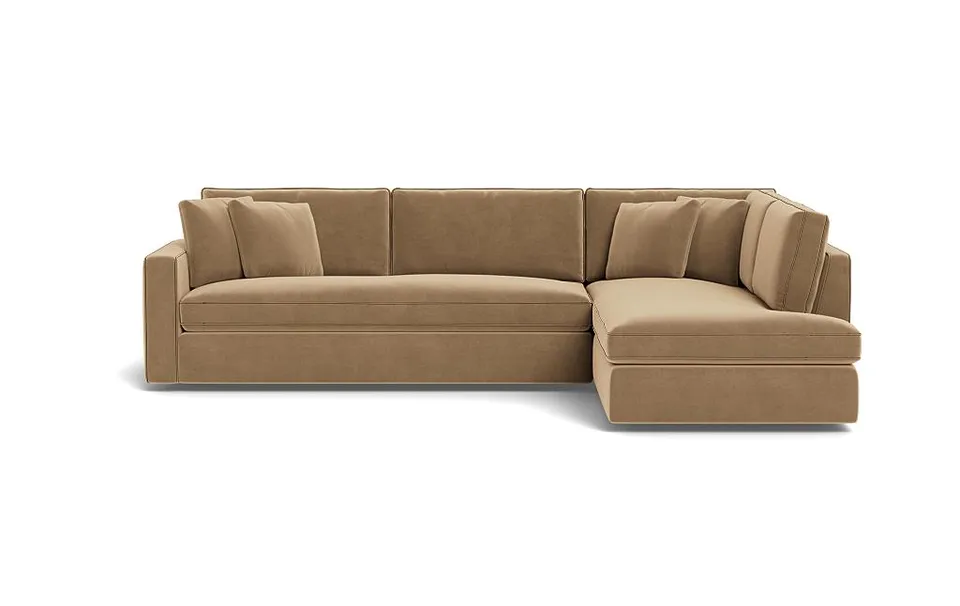 James 3-Seat Right Bumper Sectional with Contrast Piping
