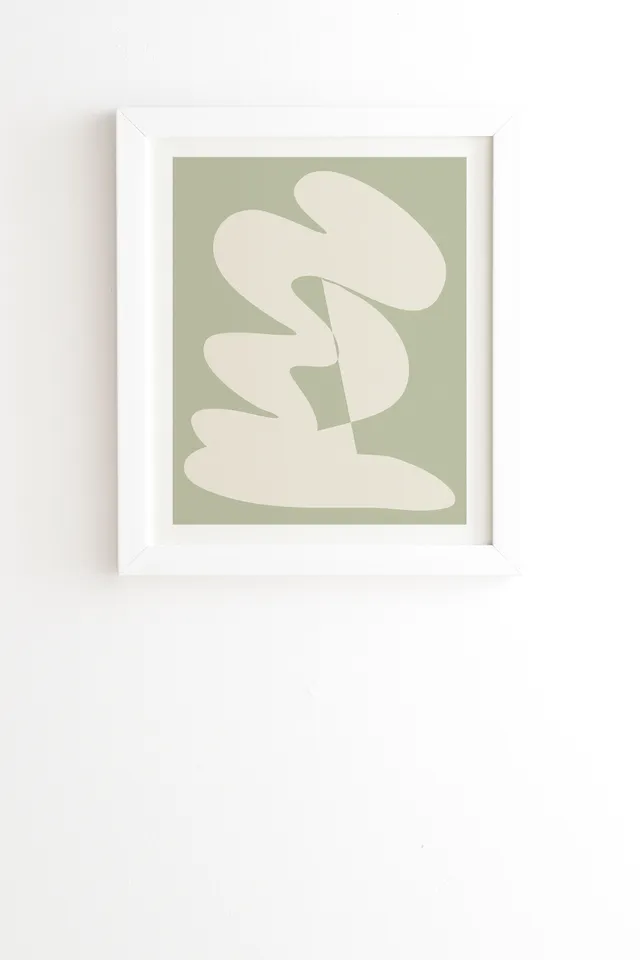 Minimalist Modern Abstract Exp by June Journal - Framed Wall Art Basic White 12" x 12"