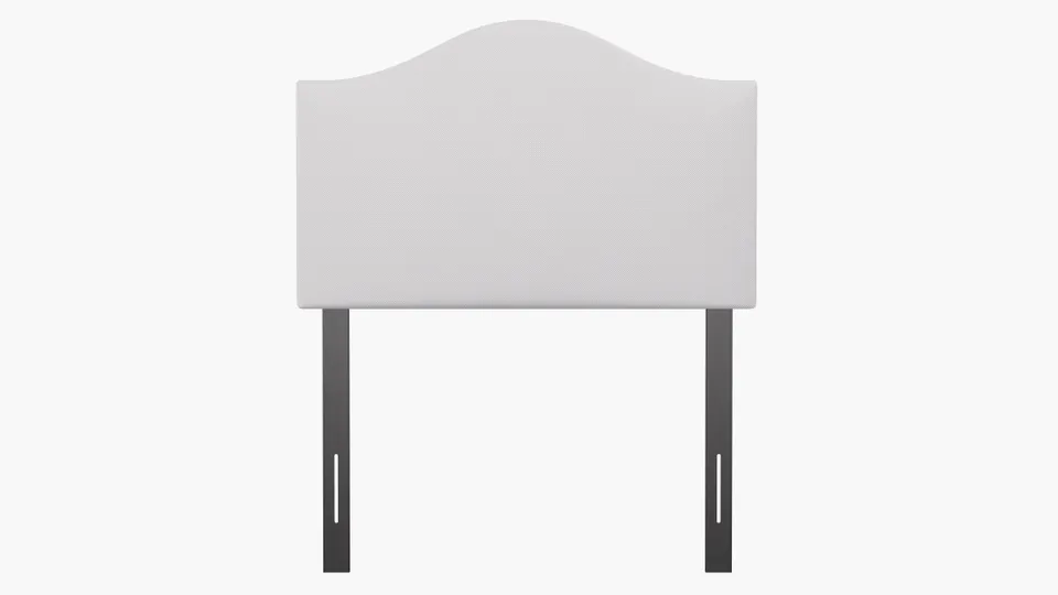 Camelback Headboard, White Twill, Twin