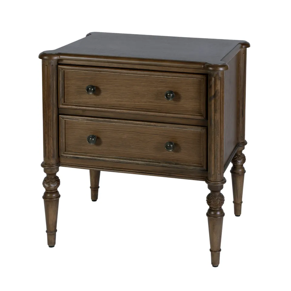 Ginny White Oak Walnut Accent Chest