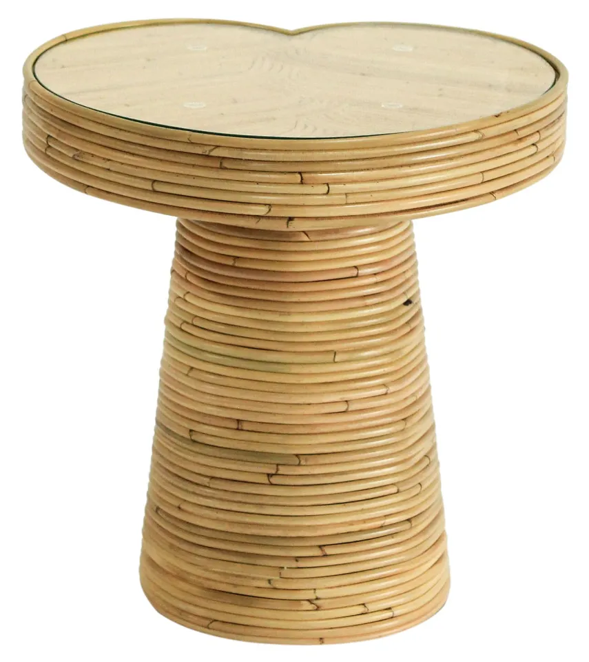 Safavieh Couture Nile Rattan Short Accent Table, Natural