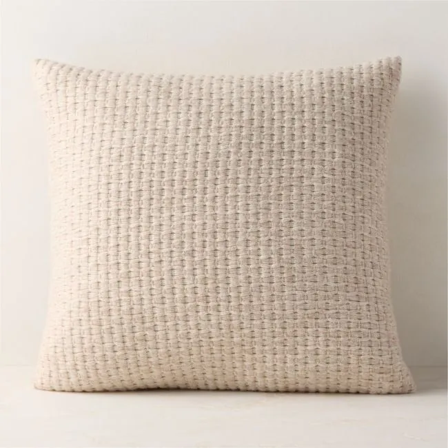 Alco Woven Taupe Throw Pillow Cover 23"x23"