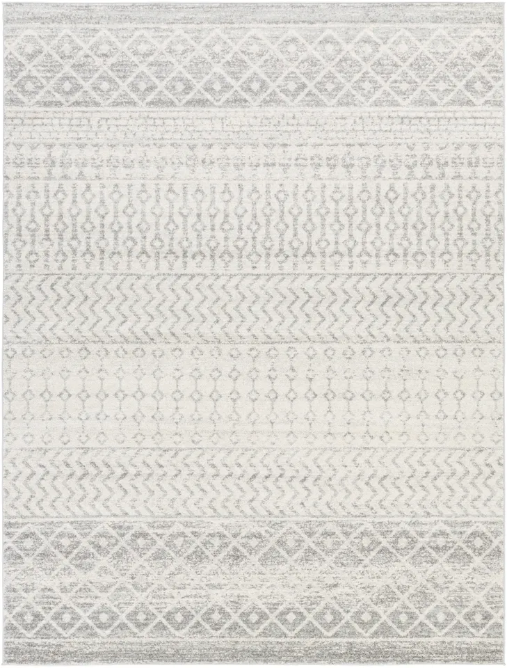 Elaziz Gray Indoor 7'10" x 10'2" Machine Woven Rug
