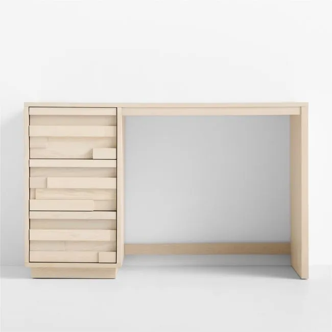 Converse 48" Half Court Whitewashed Ash Wood Kids Desk