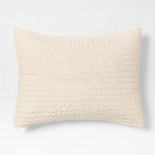 Cozy Cloud Undyed Organic Cotton Kids Quilted Pillow Sham