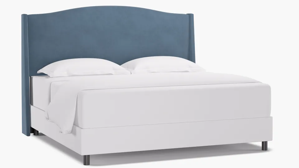 Classic Wingback Headboard, Ocean Classic Velvet, King