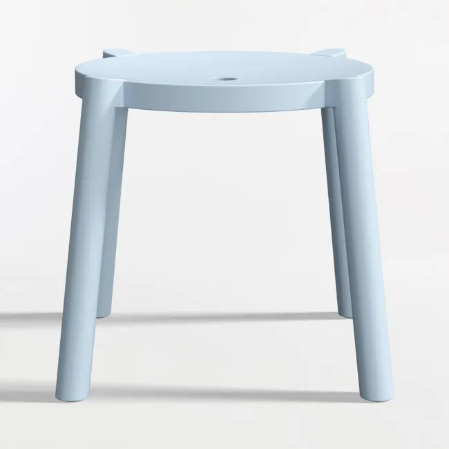Set of 4 Bonnie Mist Blue Kids Stackable Play Stool