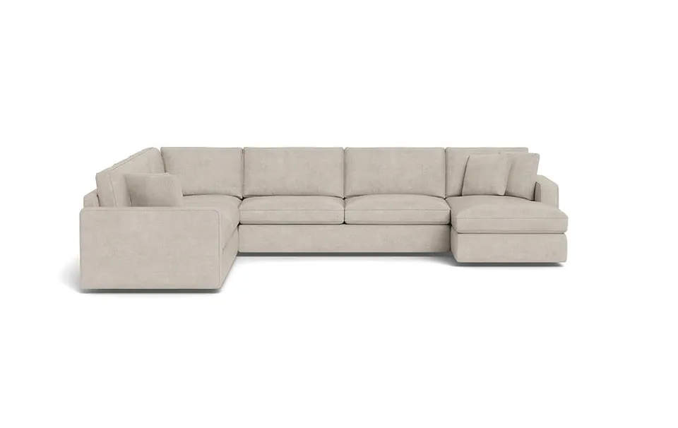 James 4-Piece 5-Seat Corner Chaise Sectional Right with Storage