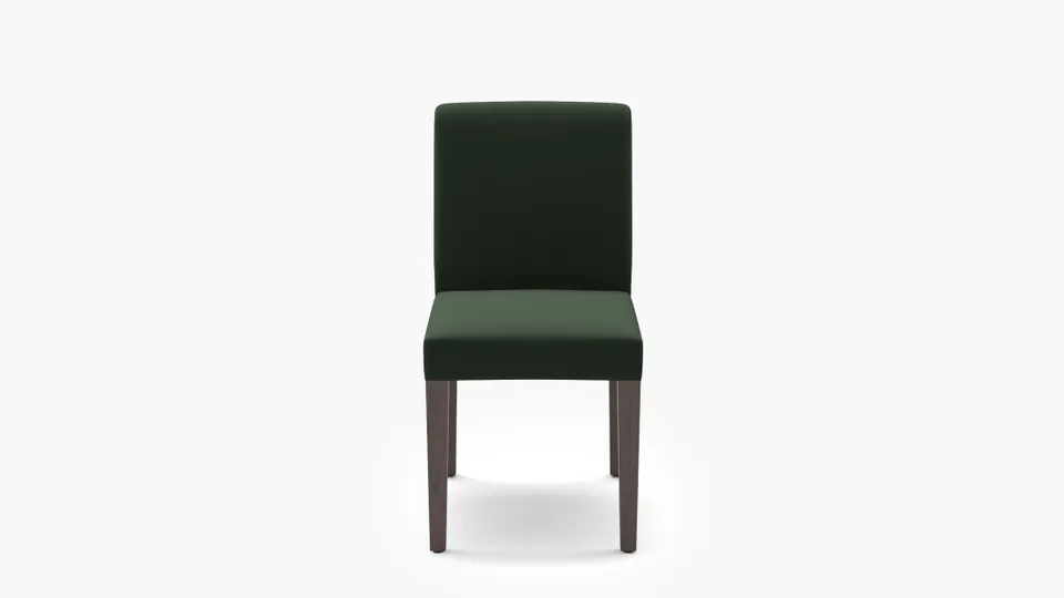 Signature Dining Chair, Essex Performance Velvet, Espresso Square Tapered Leg
