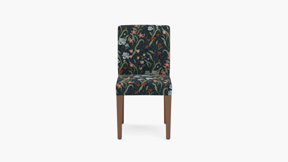 Signature Dining Chair, Nightshade Bloomsbury, Walnut Square Tapered Leg