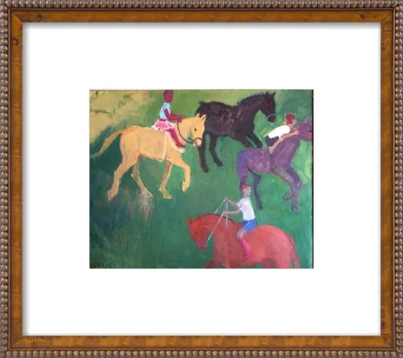 Four Horses, Three Riders by Megan Williamson for Artfully Walls