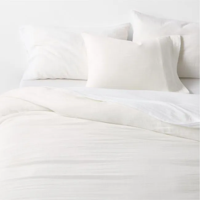 Organic Cotton Gauze Crisp White King Duvet Cover
