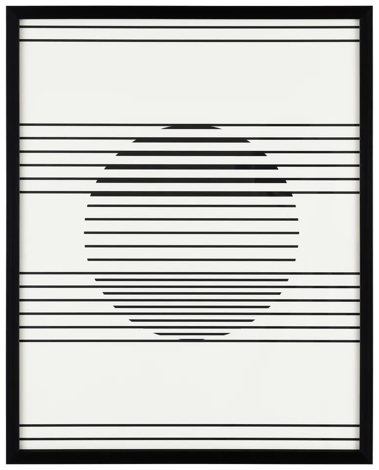 Measured Gaze 16x20" Wall Art - Black / Ivory