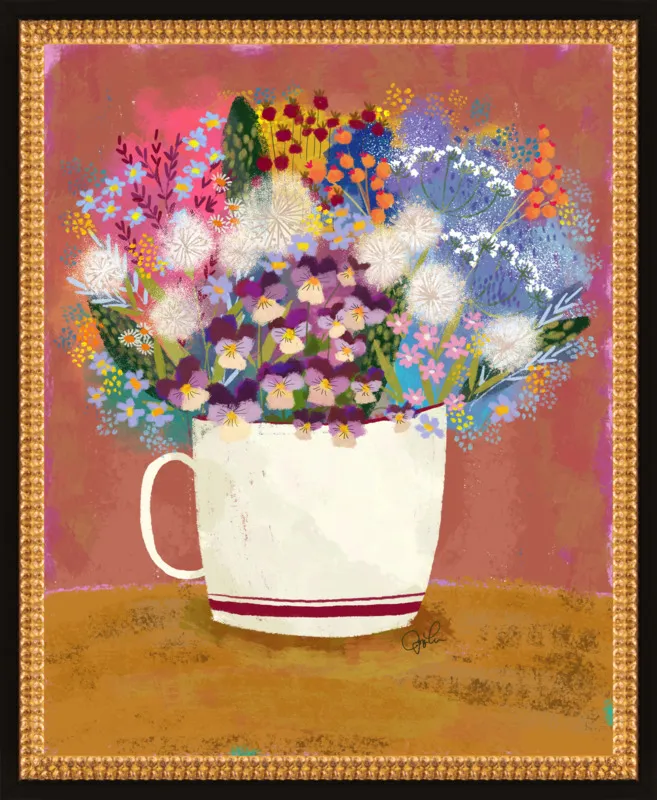 Violas in Russet by Joy Laforme for Artfully Walls