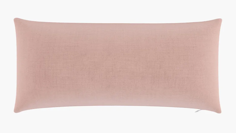 Throw Pillow 14" x 30", Blush Everyday Linen, 14" x 30"