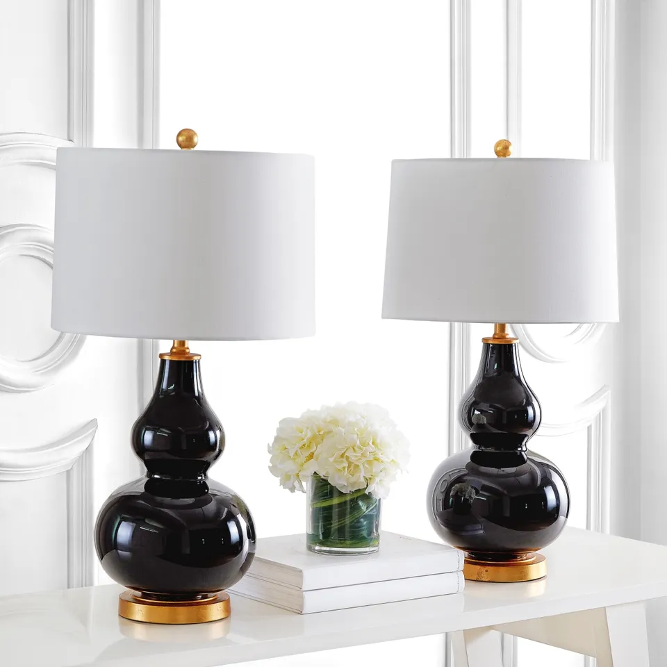 Karlen Table Lamp, Set Of 2 - Black / Gold