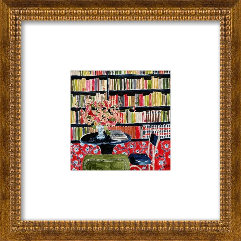 Books with Flowers by Kate Lewis for Artfully Walls