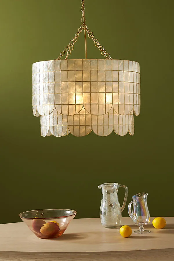 Heather Capiz Scalloped Pendant