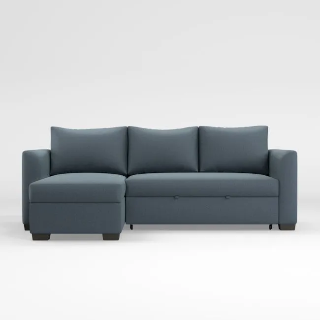 Bedford 2-Piece Queen Sleeper Sectional Sofa with Storage Chaise Lounge