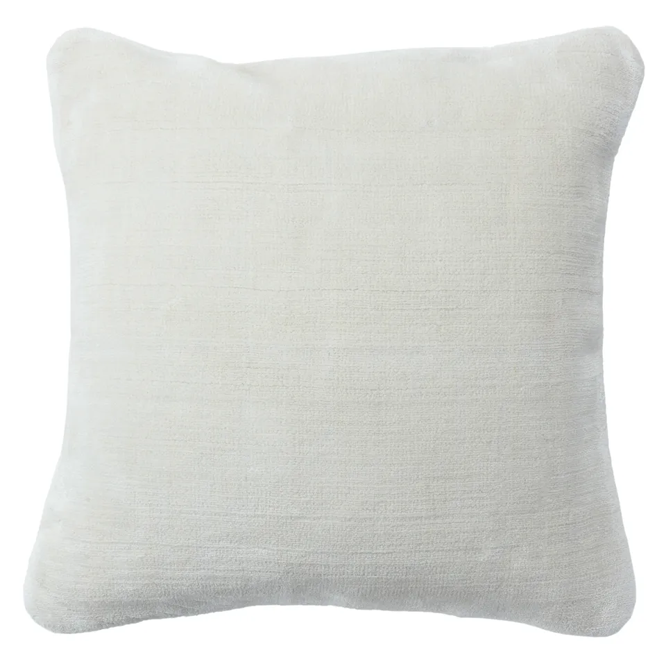 Illumine ALU01 Handmade Solid Ivory Pillow Cover (24")