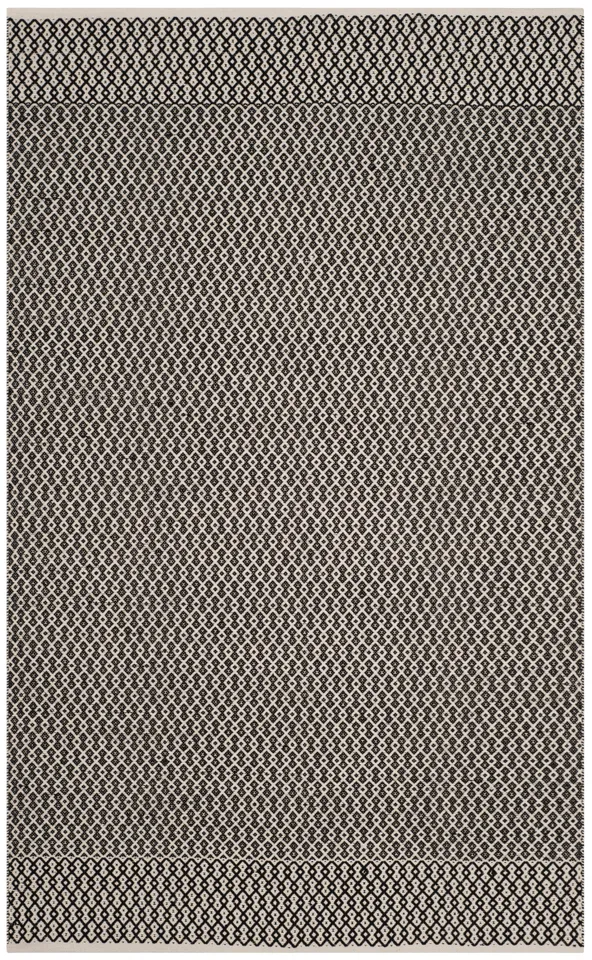 Arlo Home Hand Woven Area Rug, MTK339D, Ivory/Black,  5' X 8'