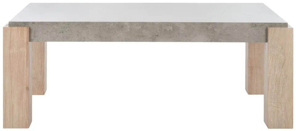 Coromio Coffee Table - Light Gray / Natural