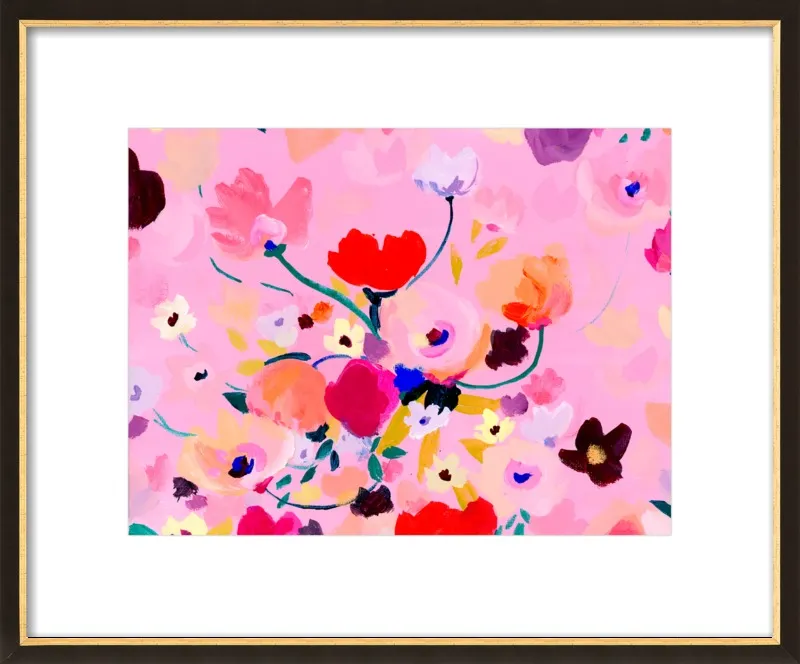 Pink Posey by KT Smail for Artfully Walls