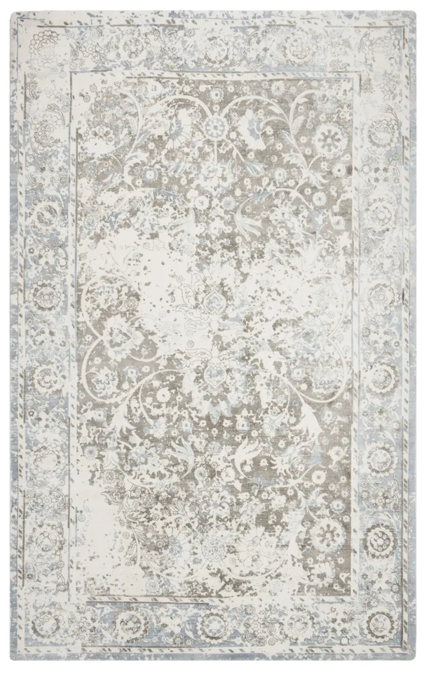 Arlo Home Woven Area Rug, MIR973M, Blue/Charcoal,  6' X 9'