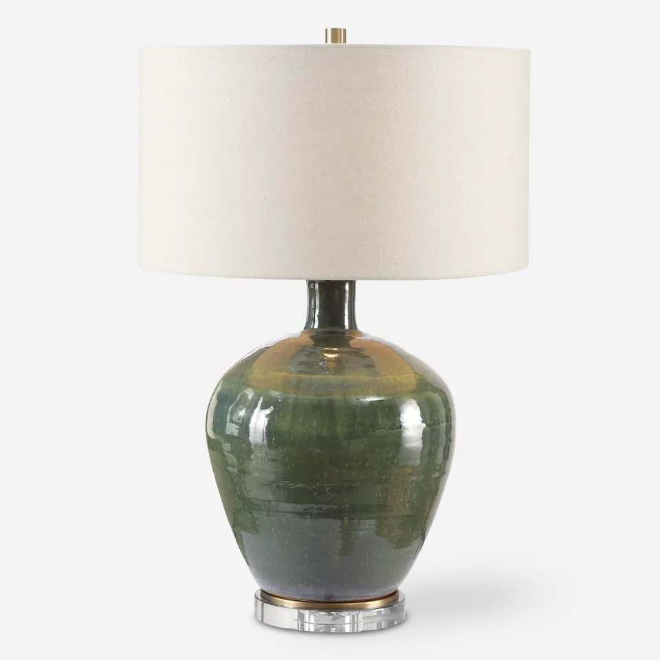 Elva Emerald Table Lamp