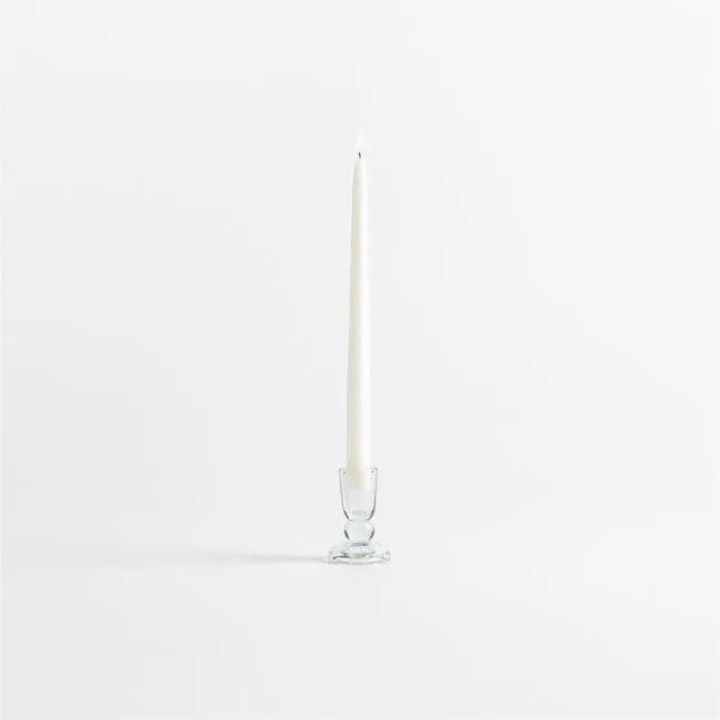 Genoa Small Clear Glass Taper Holder 3.5"
