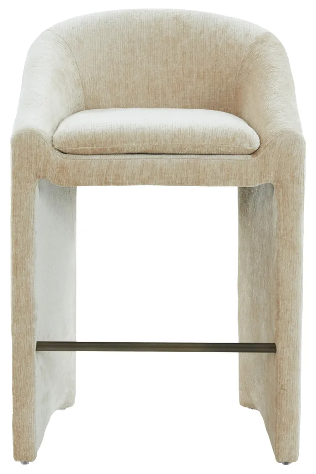 Kagan Chenille Barstool - Taupe