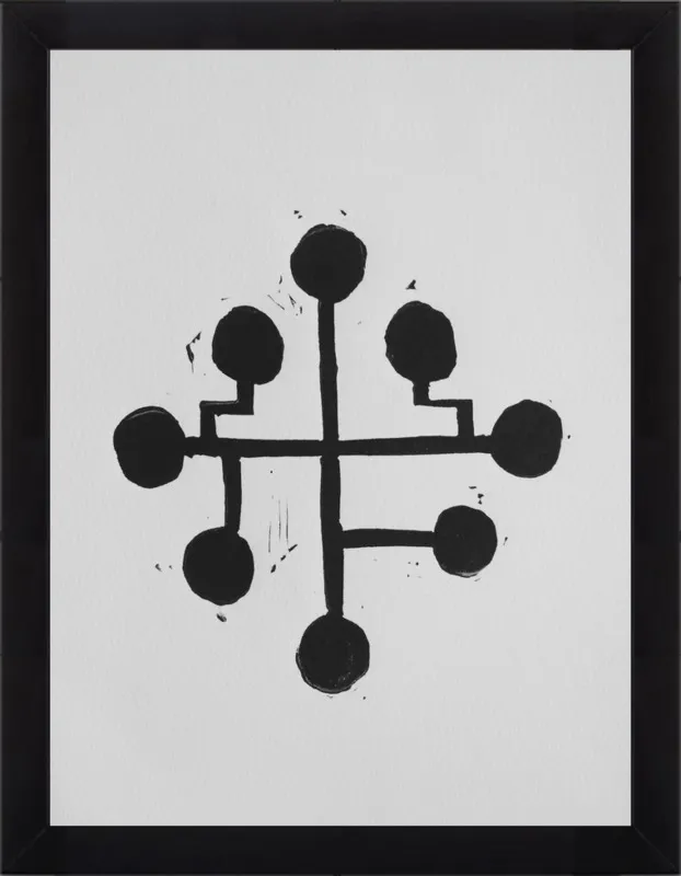 Geometric Midcentury Atomic Print by Stacy Rajab for Artfully Walls