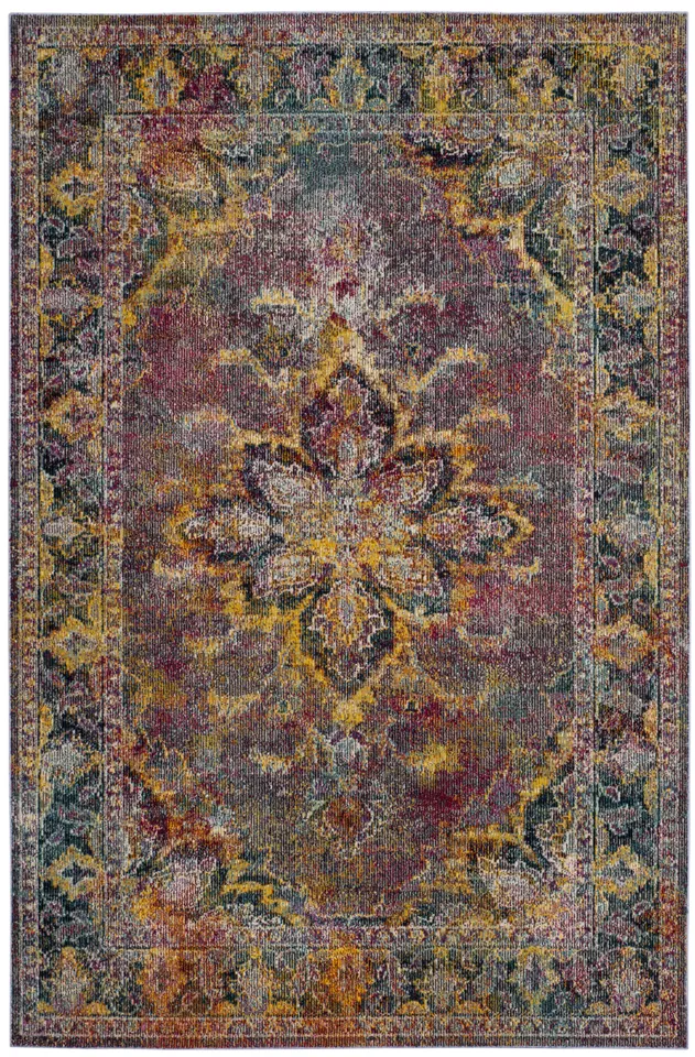 Arlo Home Woven Area Rug, CRS508H, Navy/Light Blue,  5' X 8'