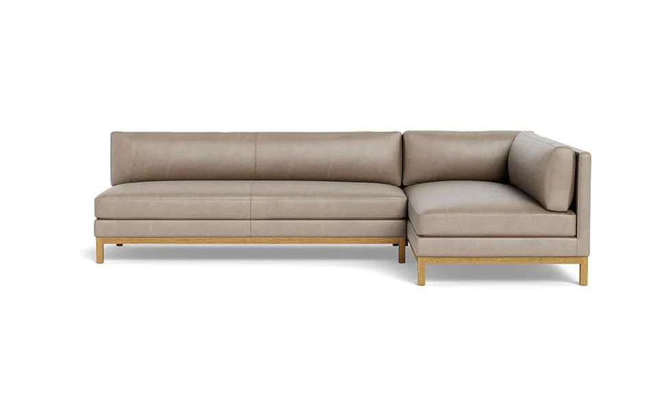 Jasper Leather Right Chaise Sectional