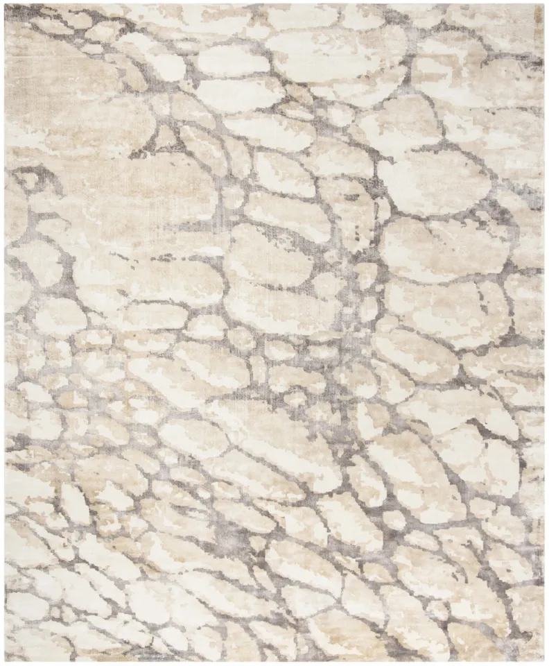 Arlo Home Hand Loomed Area Rug, MIR722B, Grey/Ivory,  9' X 12'