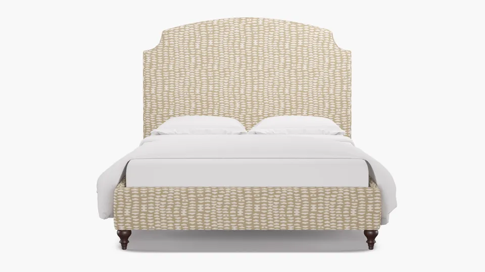 Cove Bed, Sand Odalisque, Espresso Traditional Turned Leg, Full