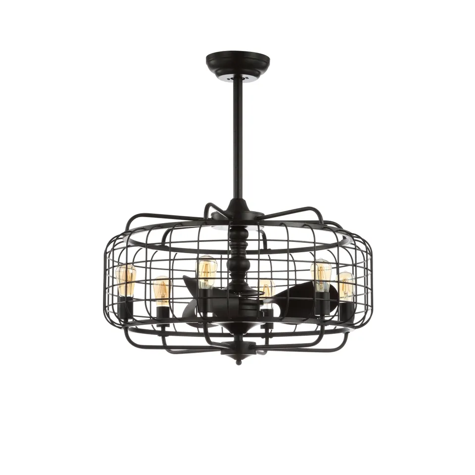 Larsin 6 Light 30 Inch Ceiling Fan - Black