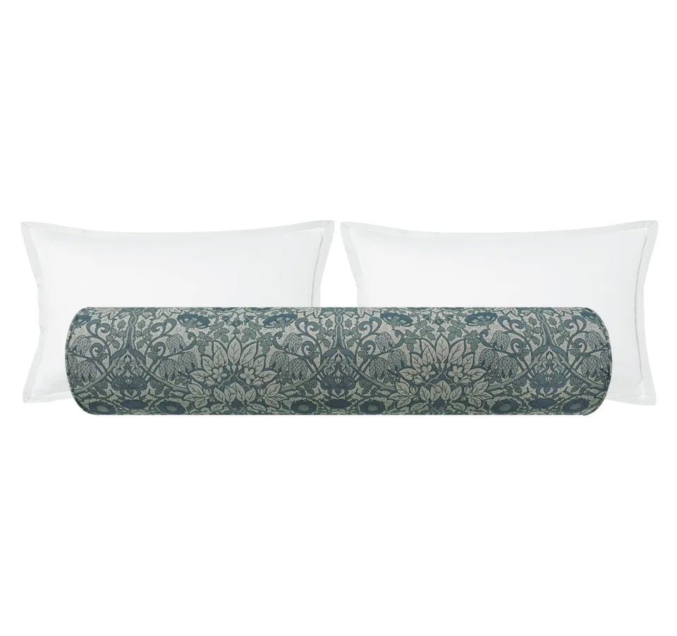 BOLSTER | ELLISTON HOUSE : FLORA // COBALT - SWATCH 4" X 4"