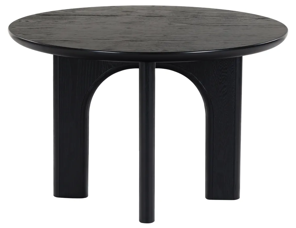 Olivetta Round Wood Dining Table - Black