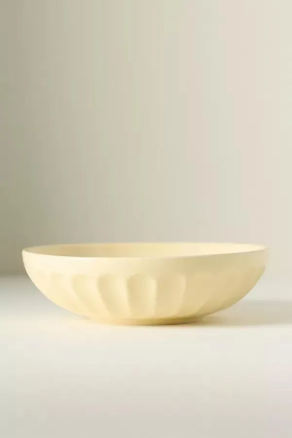 Amelie Latte Portuguese Stoneware Pasta Bowls, Set of 4