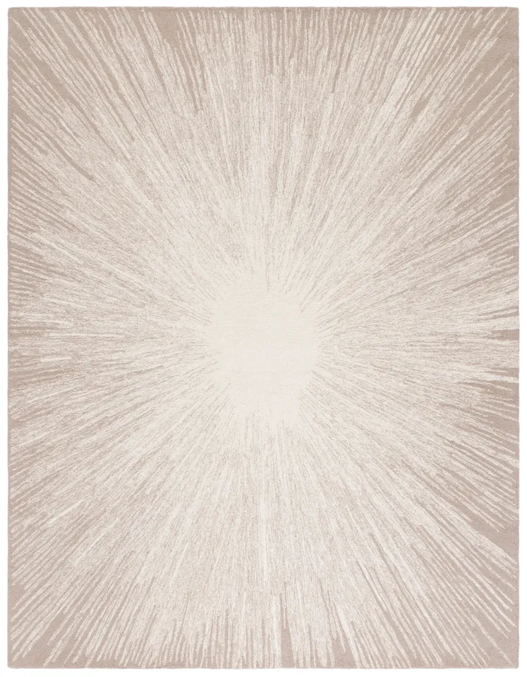 Safavieh Couture Abstract Collection Hand Tufted Area Rug, Ivory / Dark Beig, 8' x 10'