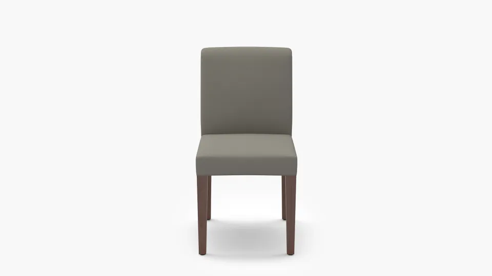 Signature Dining Chair, Putty Everyday Linen, Walnut Square Tapered Leg