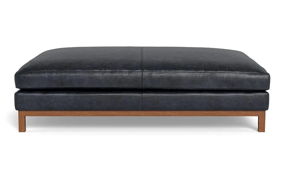 Jasper Leather Ottoman
