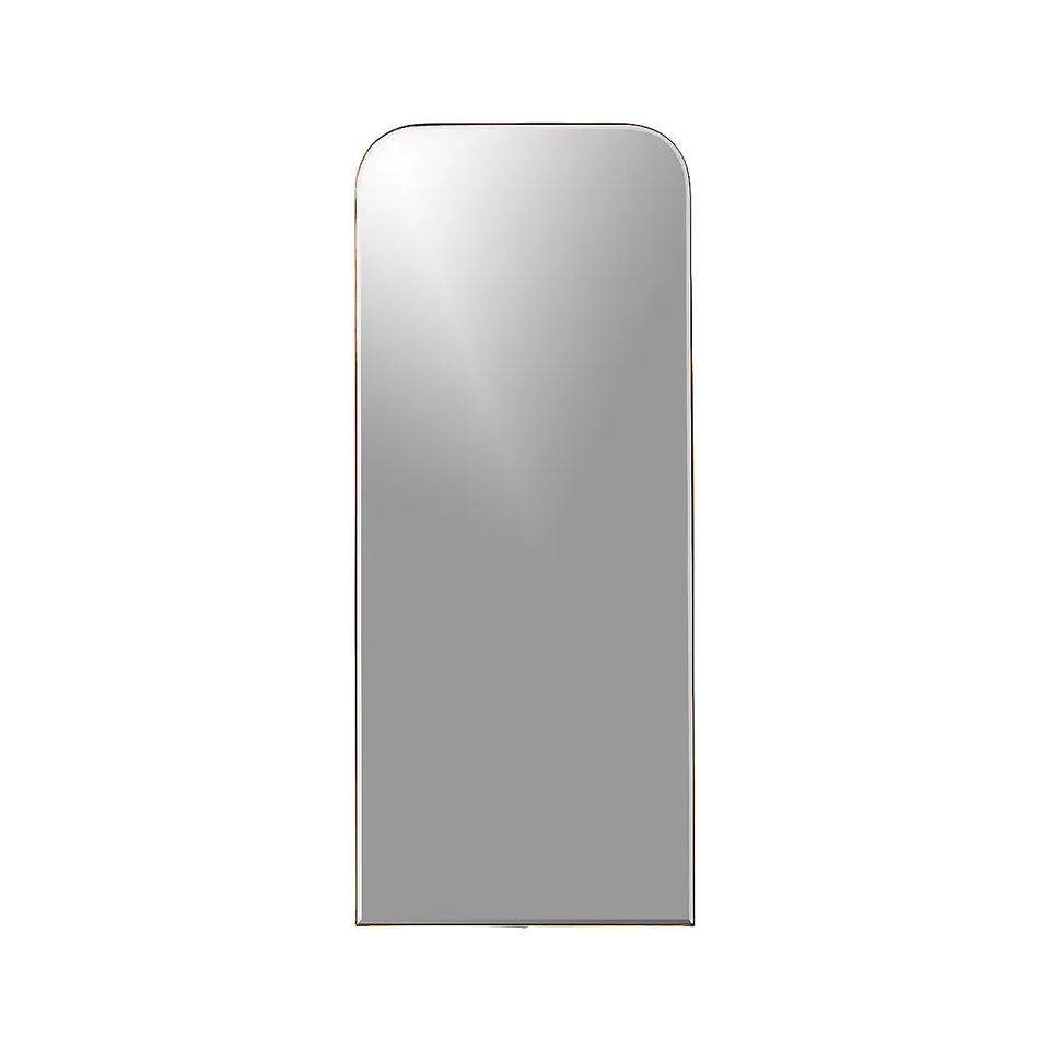 Edge Brass Arch Rectangle Floor Mirror 32"x76"