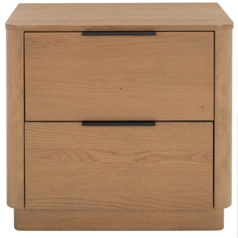 Gabrietta 2 Drawer Wood Nightstand - Natural