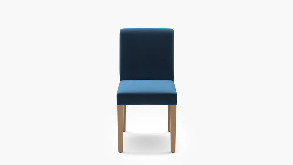 Signature Dining Chair, Royal Performance Velvet, Natural Square Tapered Leg