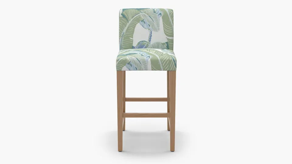 Signature Dining Bar Stool, Pistachio Martinique®, Natural Square Tapered Leg