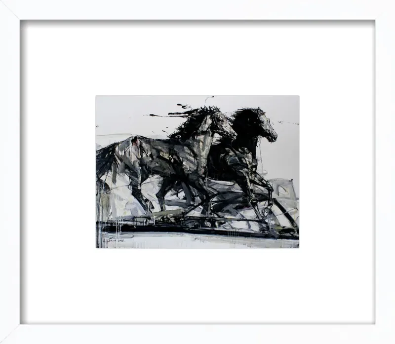 Black Stallions by Shao Y. Zhang for Artfully Walls